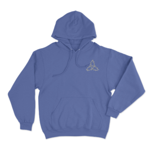 Barbed Wire Triquetra Hoodie Blue 2
