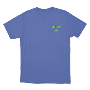 Green Tri Shape T Shirt Blue