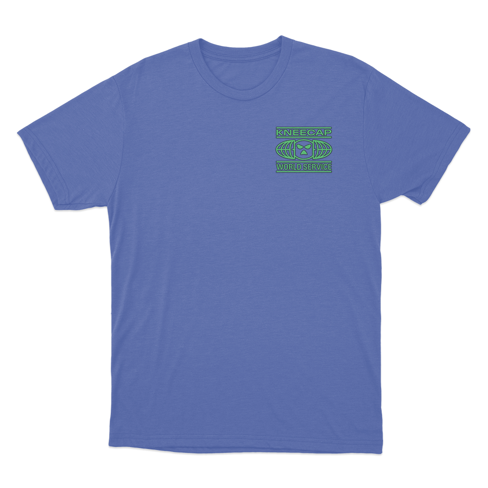 Kneecap World Service T Shirt Blue Kneecap World Service T Shirt Blue