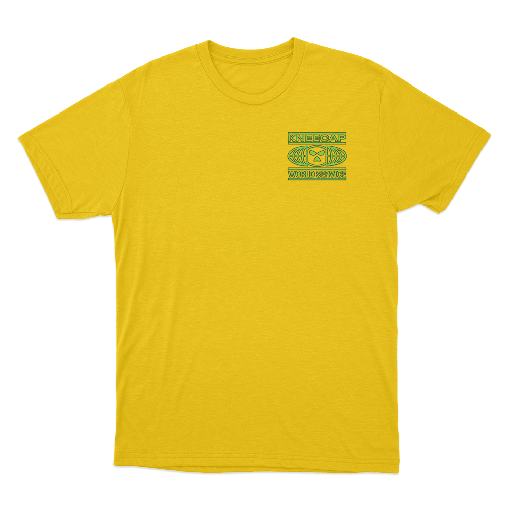 Kneecap World Service T Shirt Yellow Kneecap World Service T Shirt Yellow