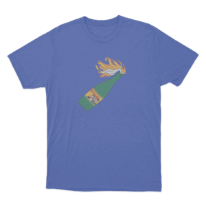 Molotov Cocktail T Shirt Blue