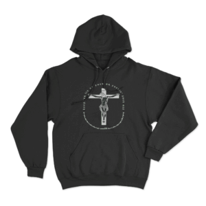 Provocative Crucifix Hoodie Black