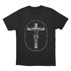 Provocative Crucifix T Shirt Black 2